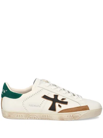 Premiata Steven 7284 Sneakers In Bianco