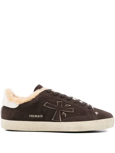 Premiata Steven 7897m Lined Sneakers In Brown