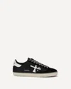 Premiata Black Leather Steven Sneakers In Black
