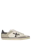 Premiata Steven Sneakers In White/blue