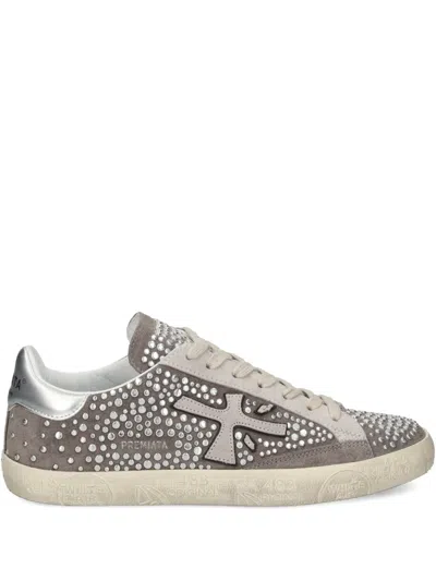 Premiata Steven Studded Sneakers In Multi