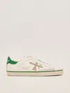 Premiata Steven Var 6655 Sneaker In Bianco Tab Verde
