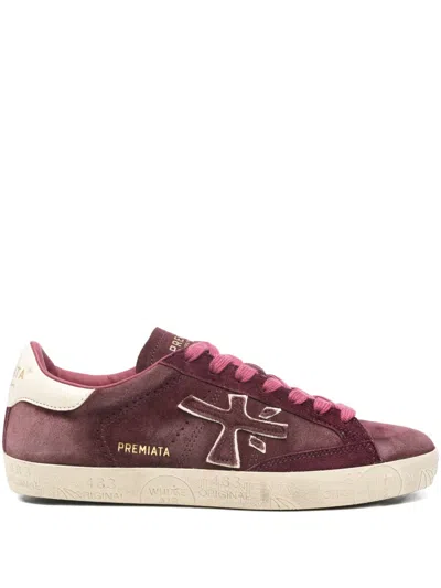 Premiata Steven Sneakers In Burgundy