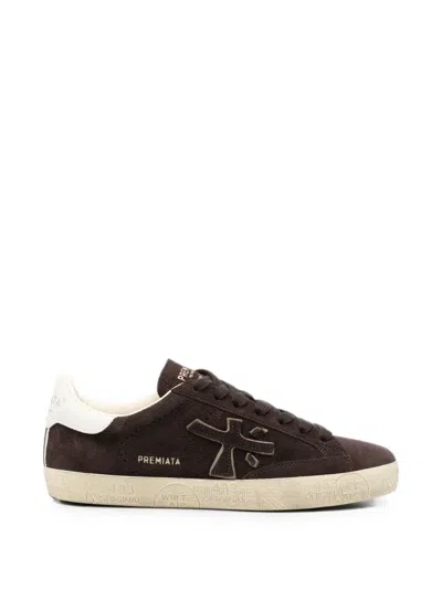Premiata Steven-d Suede Sneakers In Brown