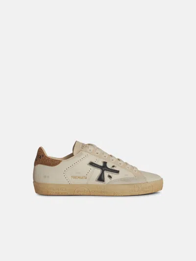 Premiata 'stevend' White Leather Sneakers