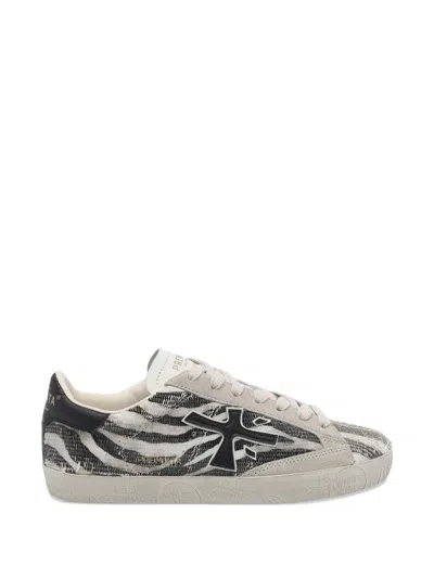 Premiata Stevend Zebra-print Sneakers In Multi