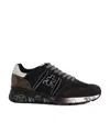 Premiata Strap-up Casual Sneakers In Black