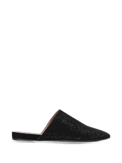 Premiata Pointed Toe Leather Glamour Slipper In Black