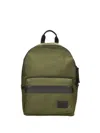 Premiata Structured Olive Green Nylon Backpack In Green