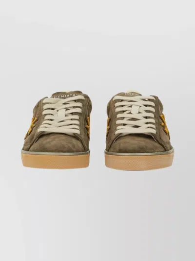Premiata Stylish Sneakers Suede Upper In Green