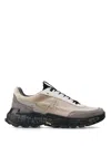 Premiata Suede And Smooth Leather Devin Sneakers Shoes In Nude
