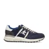 Premiata Suede And Technical Fabric Blue Lander Sneakers
