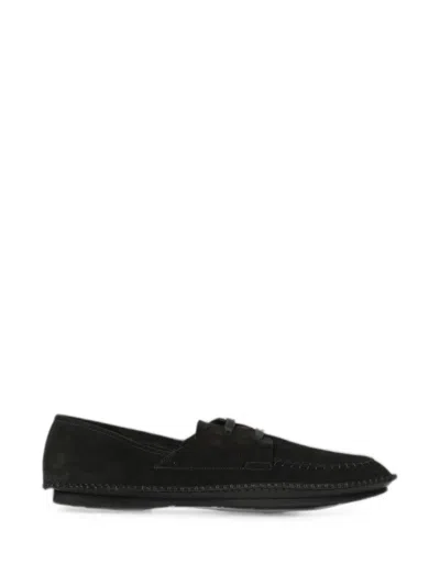 Premiata Suede Lace-up Shoes In Black