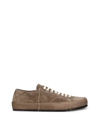 Premiata Suede Lace-up Sneakers In Neutral
