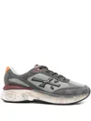 Premiata Suede Mesh Low-top Sneakers In Gray