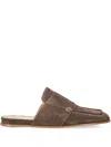 Premiata Suede Mules In Brown