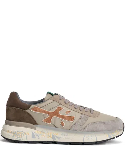 Premiata Suede-panel Sneakers In Brown