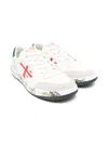 Premiata Suede-panelled Sneakers In White