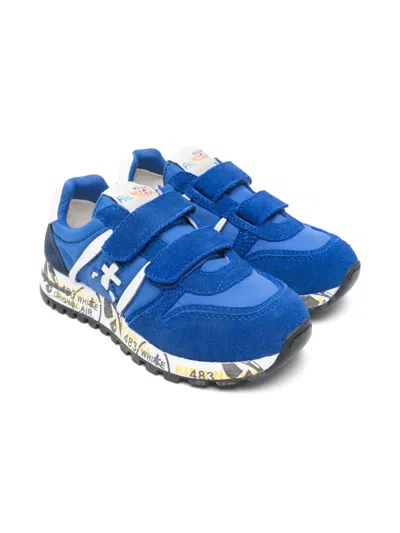 Premiata Kids' Suede Sneakers In Blue