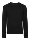 Premiata Textured Knit Sweater With Classic Crew Neck In Black