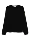 Premiata Black Virgin Wool Sweater With Crew Neckline In Multi