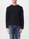 Premiata Ribbed Crewneck Long Sleeve Knit Sweater In Black
