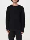 Premiata Crewneck Sweater With Long Sleeves And Textured Panels In Navy