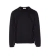 Premiata Crewneck Long Sleeve Sweatshirt With Side Panels In Black