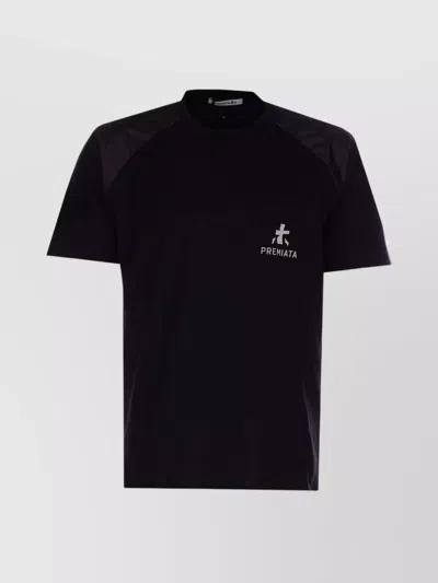 Premiata T-shirt With Button Detail And Chest Pocket In Black