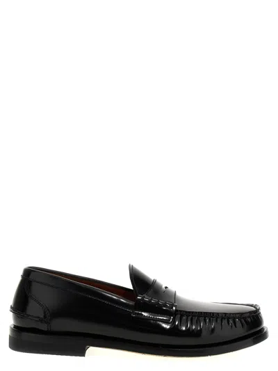 Premiata Penny-slot Leather Loafers In Black
