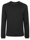 Premiata Textured Knit Sweater With Classic Crew Neck In Black