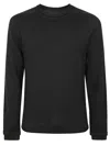 Premiata Textured Knit Sweater With Classic Crew Neck In Black