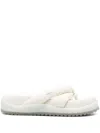 Premiata Thong-strap Leather Slides In Neutrals