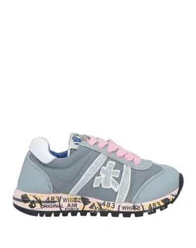 Premiata Babies'  Toddler Girl Sneakers Grey Size 10c Soft Leather, Textile Fibers
