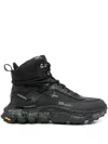 Premiata High-top Sneakers With Sole And Textured Accents In Black