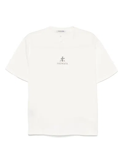 Premiata T-shirt In Cotone Bianco Con Logo  In Multi