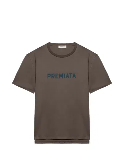 Premiata T-shirt Logo Mud In Brown