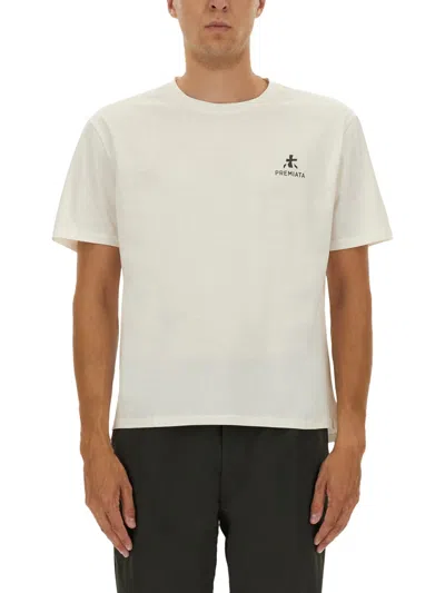Premiata Tshirt With Logo In Neutral