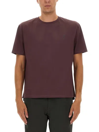Premiata T-shirt With Logo In Burgundy