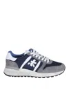 Premiata Blue And Grey Leather Eric Sneakers