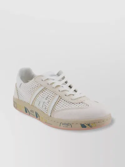 Premiata Urban Trainers With Leather And Suede In White