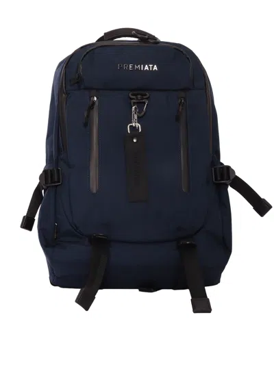 Premiata Ventura Black Nylon Leather Backpack
