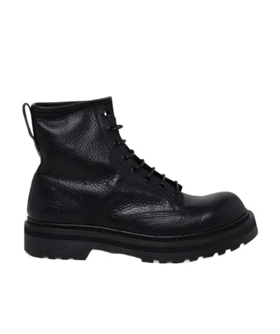 Premiata Volanato Lace-up Ankle Boots In Black