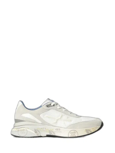 Premiata White Calf Leather Sneaker