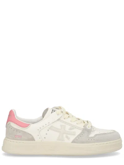 Premiata White Color Block Sneakers