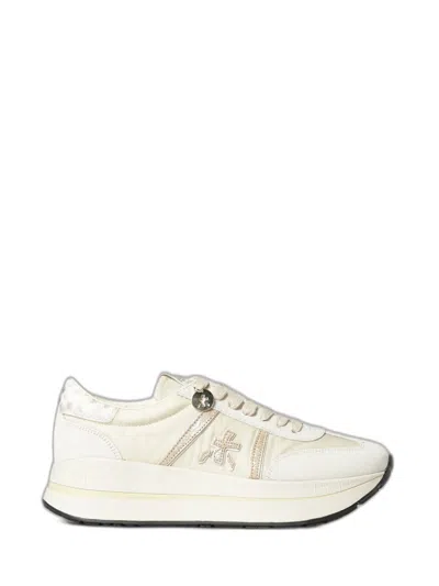 Premiata White Eva Rubber Calf Leather Goat Leather Pa Pu Sneakers