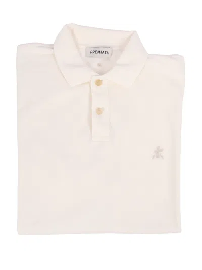 Premiata White Jersey Wulfenita Polo Shirt In Neutral