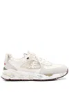 Premiata Bianco Sneakers With Textured Blend