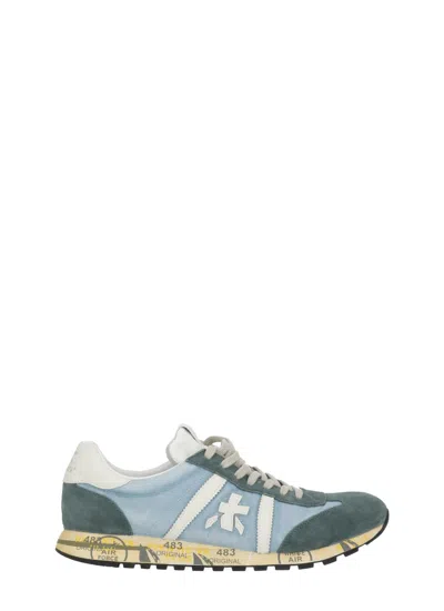 Premiata White Lucy 8188 Fabric Sneakers In Multi