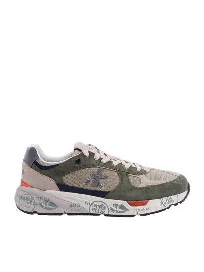Premiata White Sneakers Mase Military Green+off White